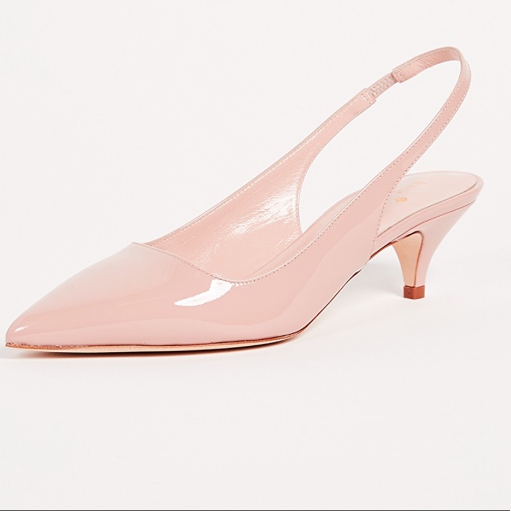 Kate Spade Blush Pink kitten heel